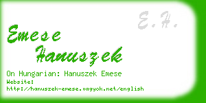 emese hanuszek business card